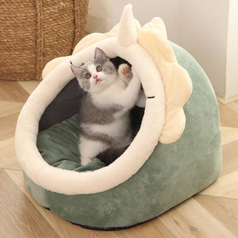 Cama Aconchegante para Gatos com Almofada Aquecida