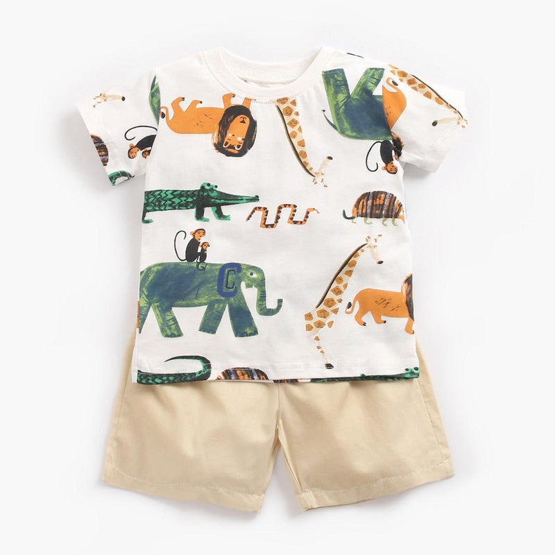 Conjunto de Roupas Infantis Fofas de Algodão