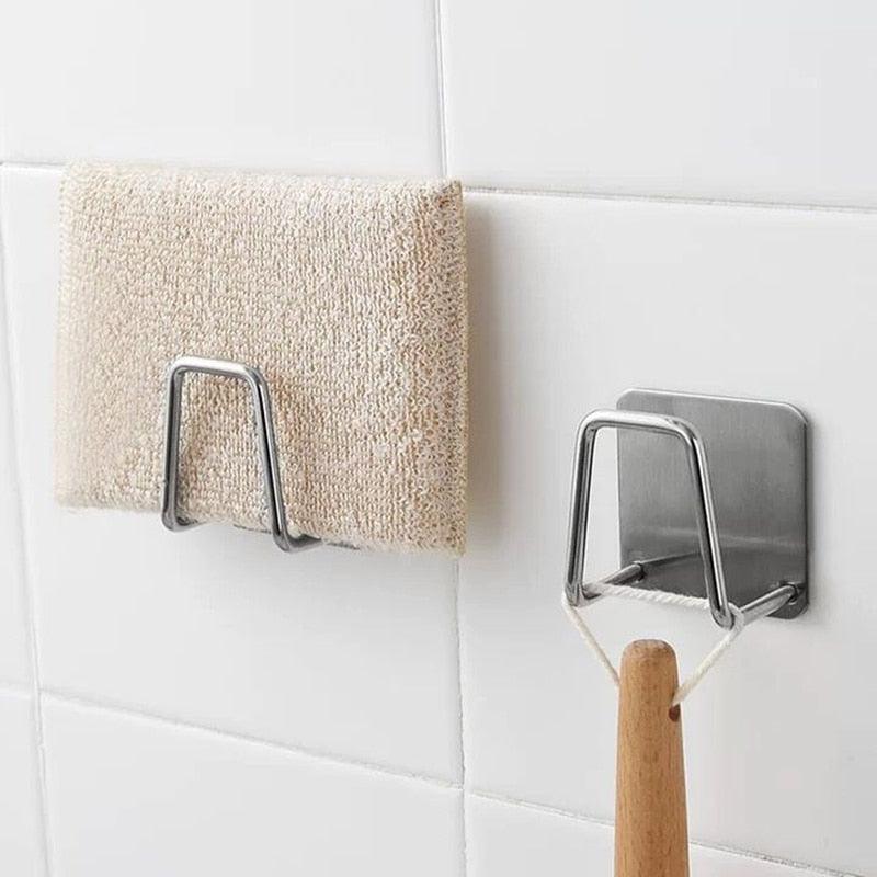 Suporte de Esponjas de Aço Inoxidável para Pia de Cozinha