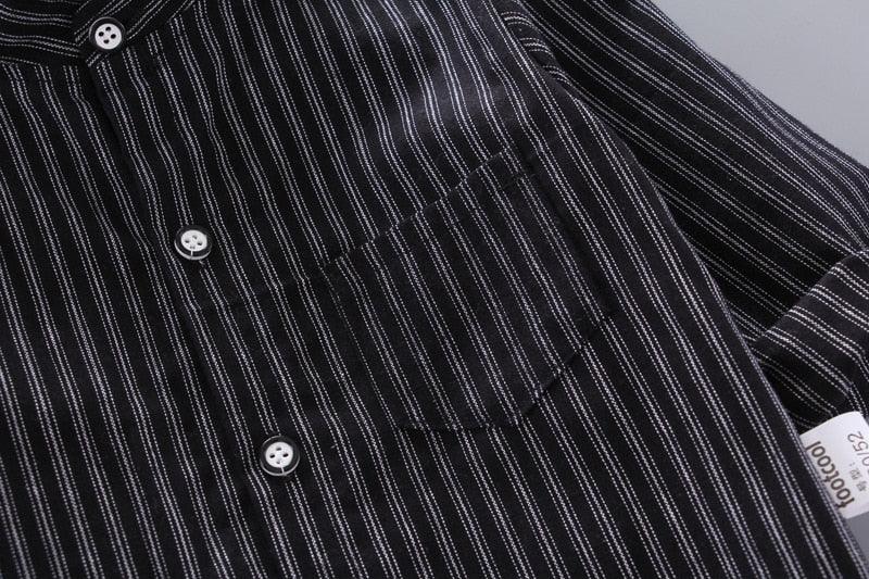 Camisa Listrada Fina de Manga Longa para Crianças