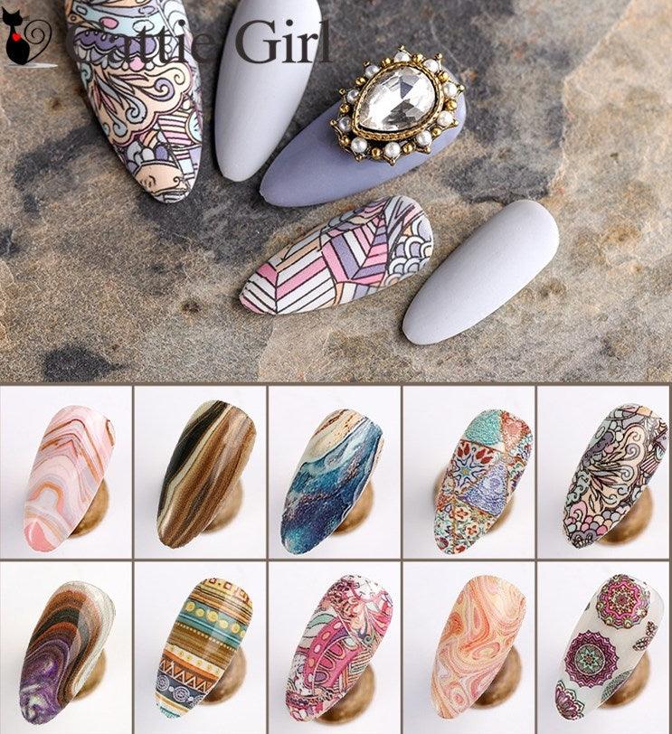 10pcses/set  Nails Foil Stickers Cupid Love Design  Manicure Angel Lover Nail Art Transfer Paper Nails Art Decals