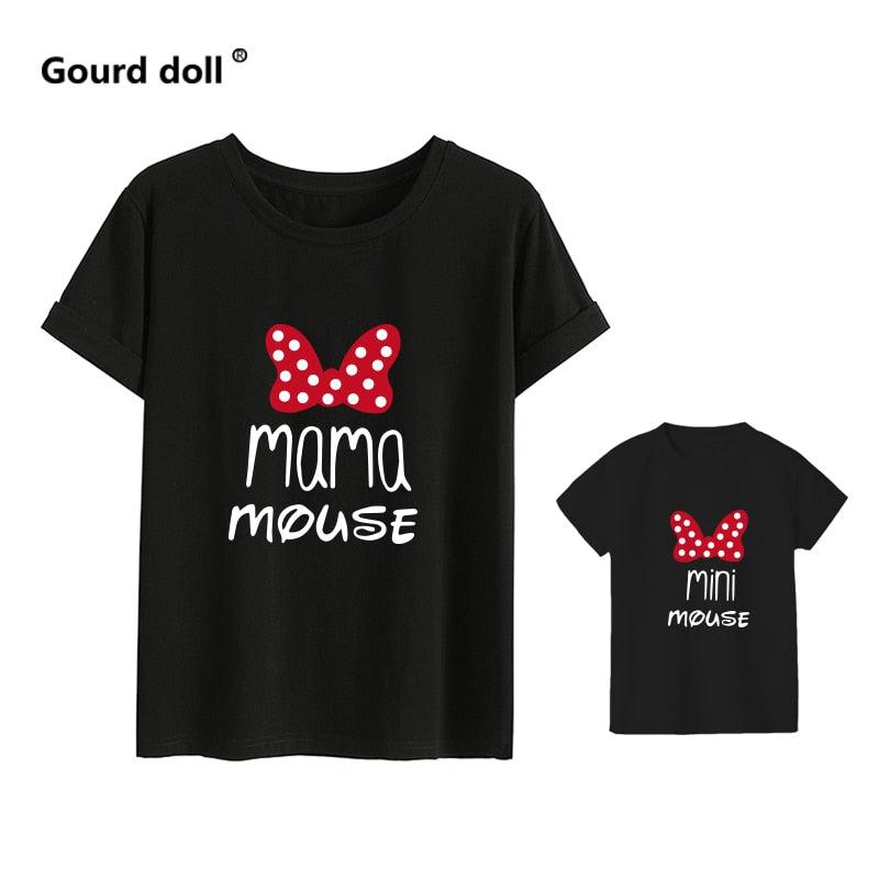 Conjunto de Camisetas de Família Estilo "Mamãe e Eu"