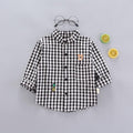 Camisa Listrada Fina de Manga Longa para Crianças