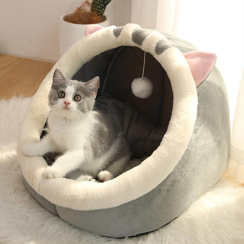 Cama Aconchegante para Gatos com Almofada Aquecida