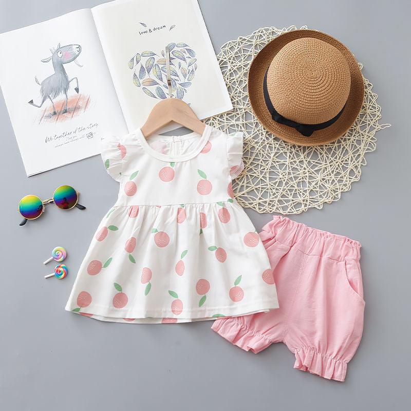 Conjunto de Roupas de Verão para Meninas (2 peças)