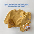 Conjunto de Roupas para Bebê Menino (2 peças) com Moletom Bordado de Urso e Calça