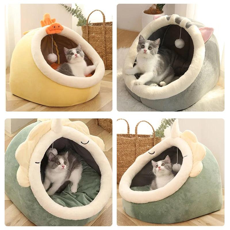 Cama Aconchegante para Gatos com Almofada Aquecida