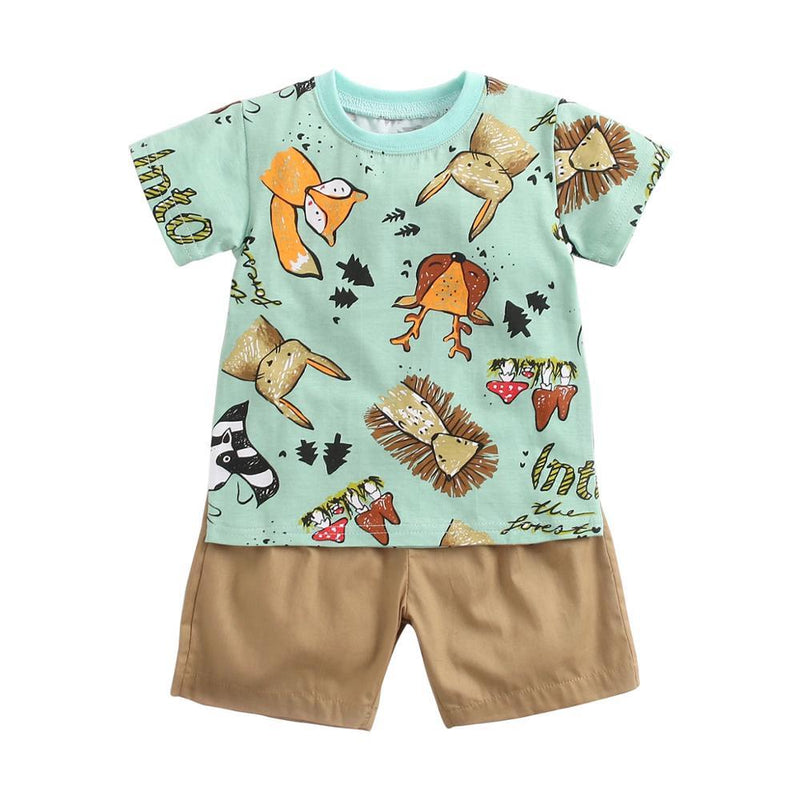 Conjunto de Roupas Infantis Fofas de Algodão