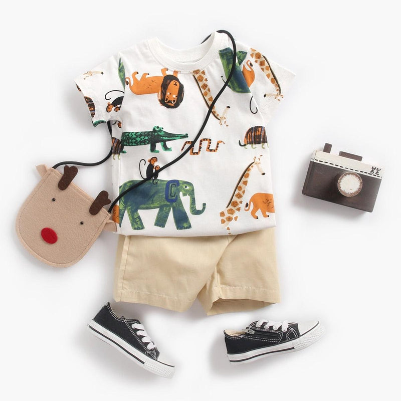 Conjunto de Roupas Infantis Fofas de Algodão