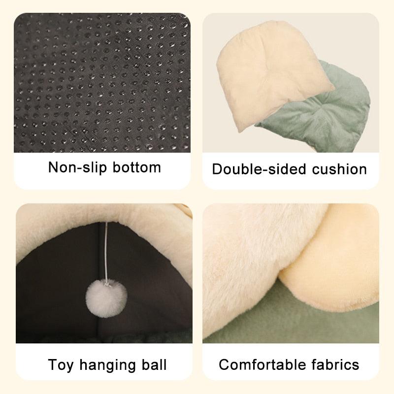 Cama Aconchegante para Gatos com Almofada Aquecida