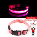 Coleira LED para Cães com Carregamento USB/Bateria Substituível