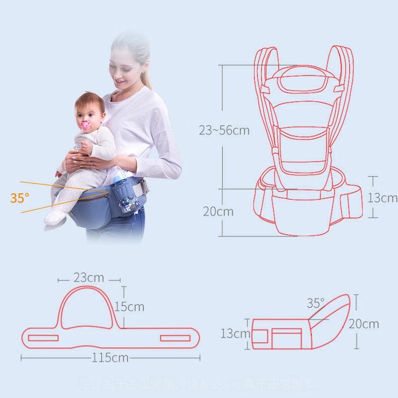 Mochila Ergonômica para Bebê com Assento de Quadril