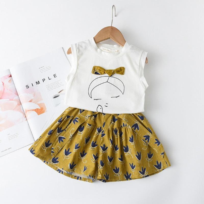 Conjunto de Roupas de Verão para Meninas
