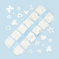 Glitter 3D Nail Art Variado