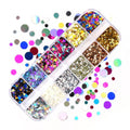 Glitter 3D Nail Art Variado