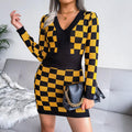 JFUNCY (Mini Vestido Xadrez Moderno)