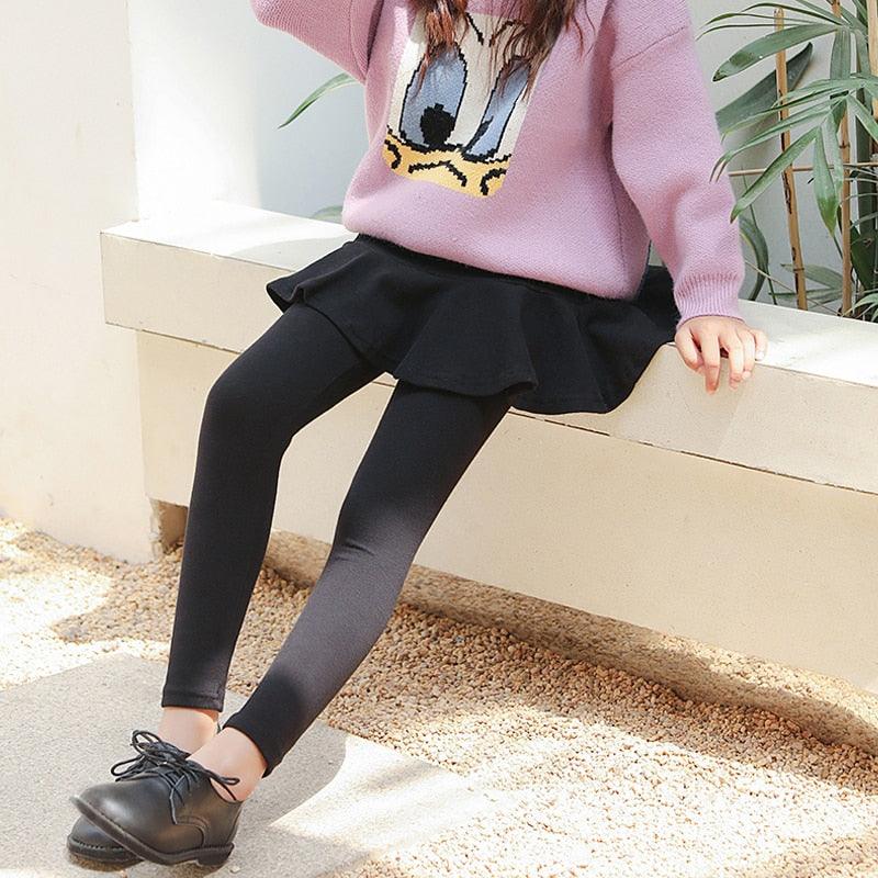 Leggings Infantis em Cores Sólidas (2-10 anos)