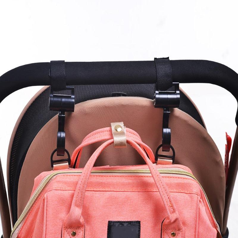 Ganchos para Carrinho de Bebê Giratórios