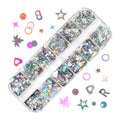 Glitter 3D Nail Art Variado