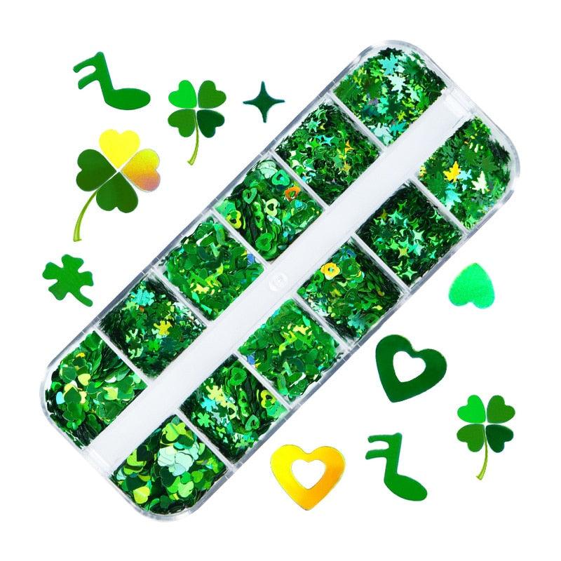 Glitter 3D Nail Art Variado