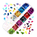Glitter 3D Nail Art Variado