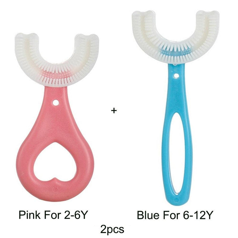 Escova de Dentes Infantil U-Shaped 360 Graus