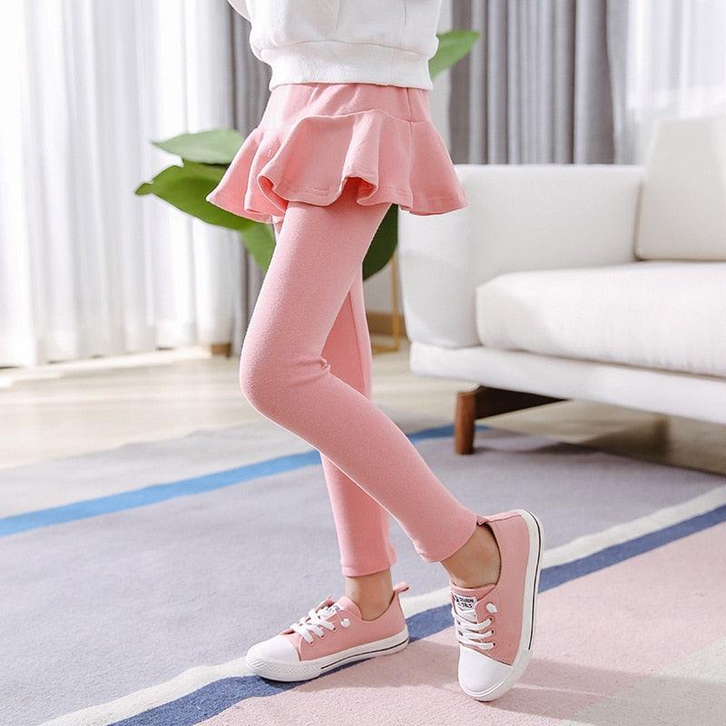 Leggings Infantis em Cores Sólidas (2-10 anos)