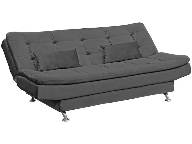 Cama de casal Sofá-cama 3 lugares reclinável veludo luz matrix salomé