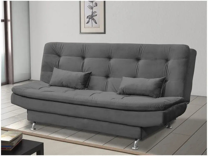Cama de casal Sofá-cama 3 lugares reclinável veludo luz matrix salomé