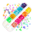 Glitter 3D Nail Art Variado