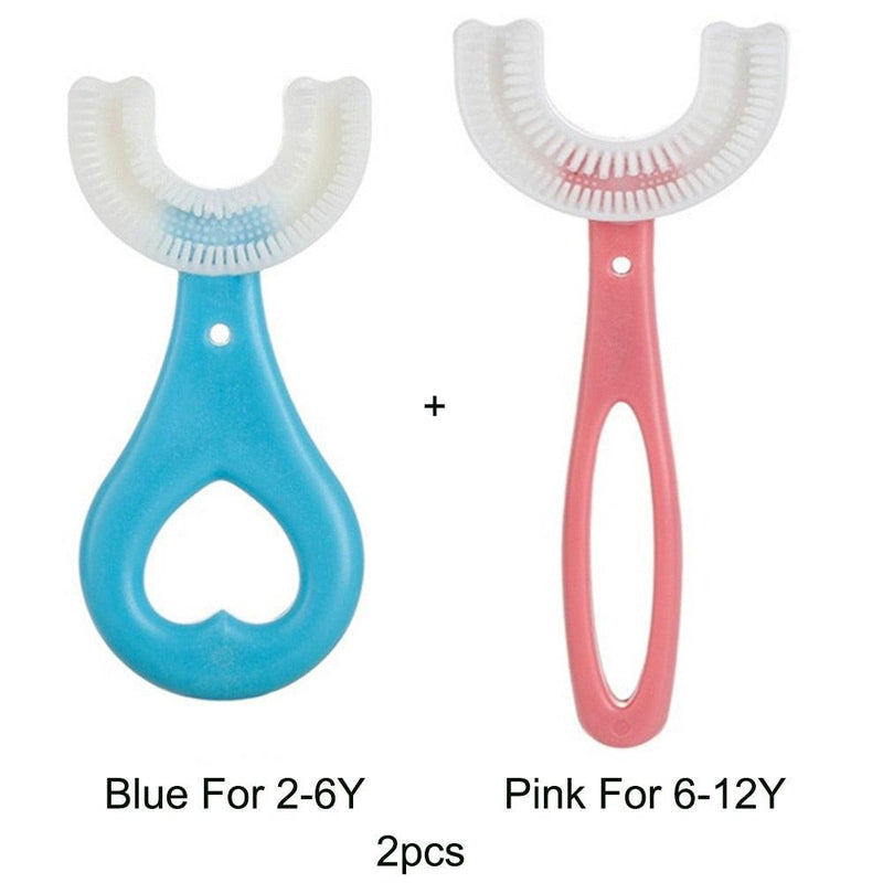Escova de Dentes Infantil U-Shaped 360 Graus