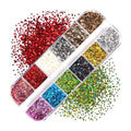 Glitter 3D Nail Art Variado
