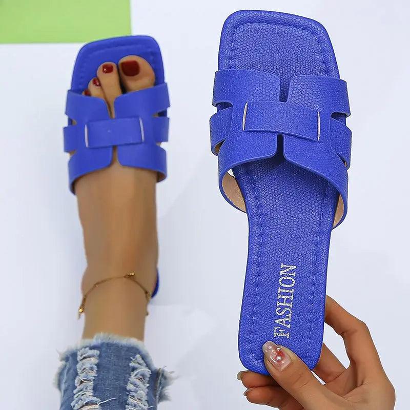 Summer Slippers Women Flat Luxury Outdoor Beach Flip Flops Female Sandals Trend Brand Design Slides Shoes Woman 2023 Big Size 43