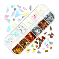 Glitter 3D Nail Art Variado