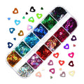Glitter 3D Nail Art Variado