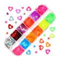 Glitter 3D Nail Art Variado
