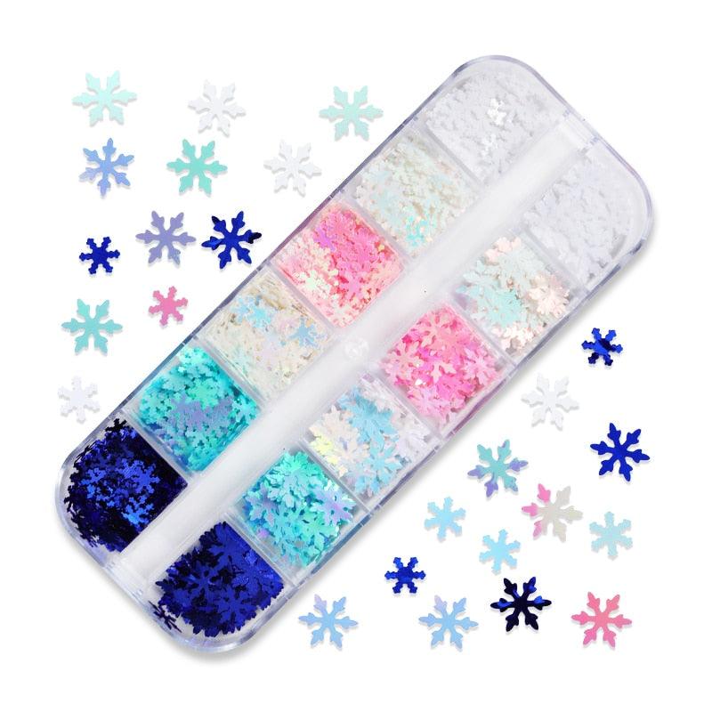 Glitter 3D Nail Art Variado