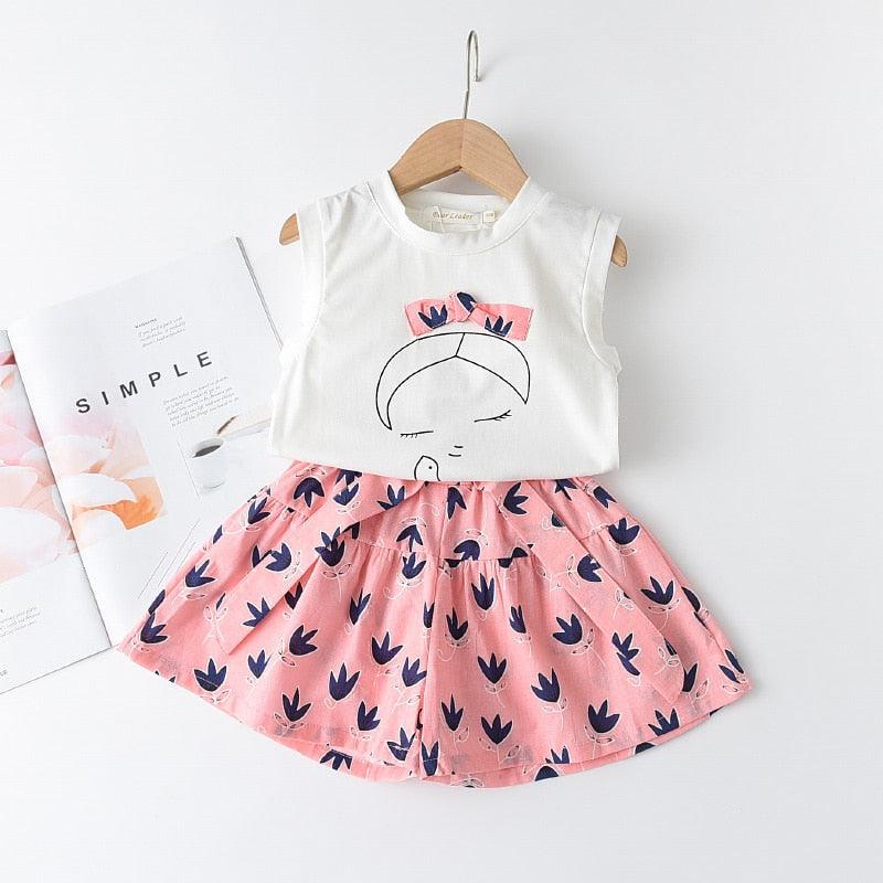 Conjunto de Roupas de Verão para Meninas