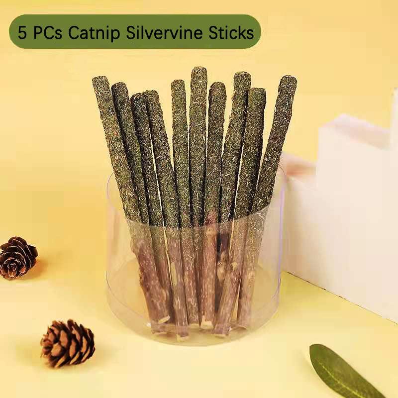 Bastão de Catnip Natural para Gatos - Limpeza e Saúde Dental