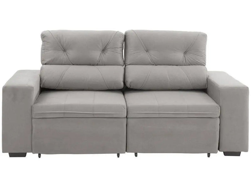 3 Places Suede Recliner Retractable Sofa
