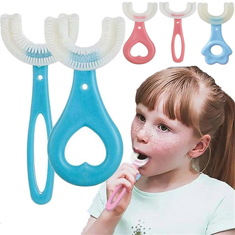 Escova de Dentes Infantil U-Shaped 360 Graus