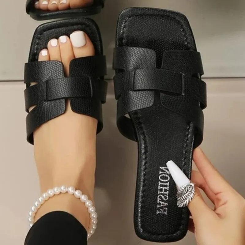 Summer Slippers Women Flat Luxury Outdoor Beach Flip Flops Female Sandals Trend Brand Design Slides Shoes Woman 2023 Big Size 43