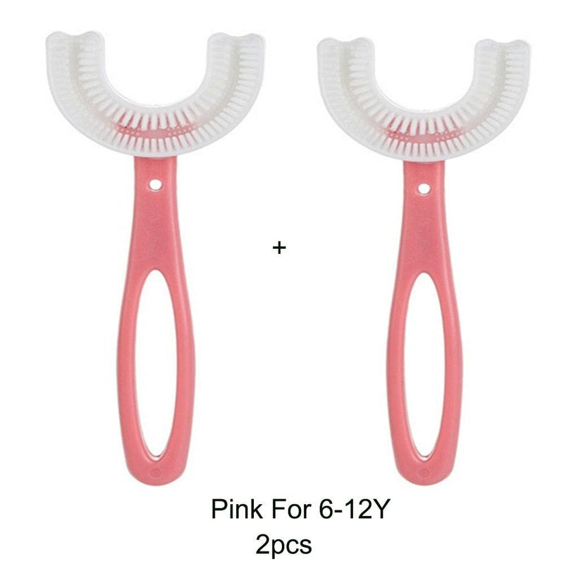 Escova de Dentes Infantil U-Shaped 360 Graus