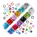 Glitter 3D Nail Art Variado