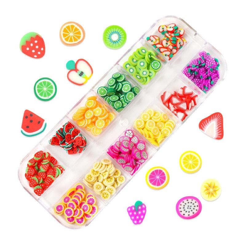 Glitter 3D Nail Art Variado