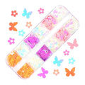 Glitter 3D Nail Art Variado