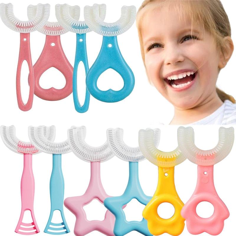 Escova de Dentes Infantil U-Shaped 360 Graus