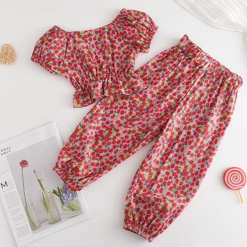 Conjunto de Roupas de Verão para Meninas