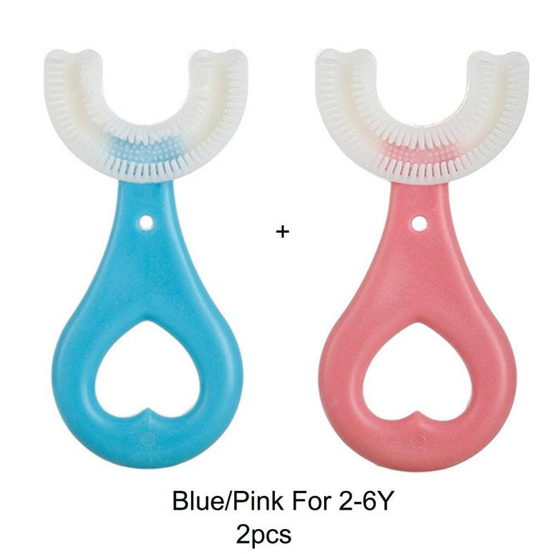 Escova de Dentes Infantil U-Shaped 360 Graus