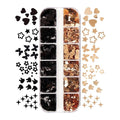 Glitter 3D Nail Art Variado